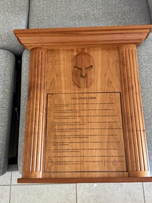 Wooden Custom Made Hero s Code Wall Plague