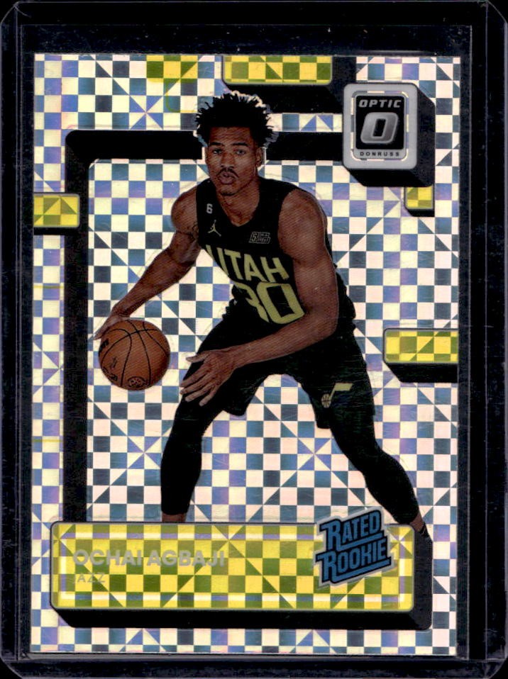 2022-23 Donruss Optic Ochai Agbaji Checkerboard Rated Rookie #205 Jazz