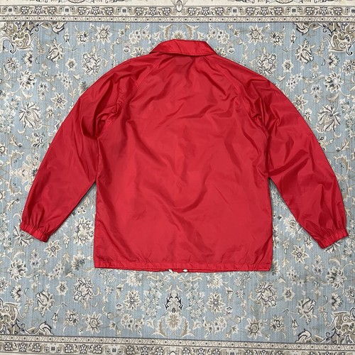 Vintage 90s ADIDAS Trefoil Track Suit Coach Jacket Mens Large Red Made In Japan - Picture 10 of 10