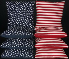 Set of 8 US American Flag Cornhole Bags  FREE SHIPPING