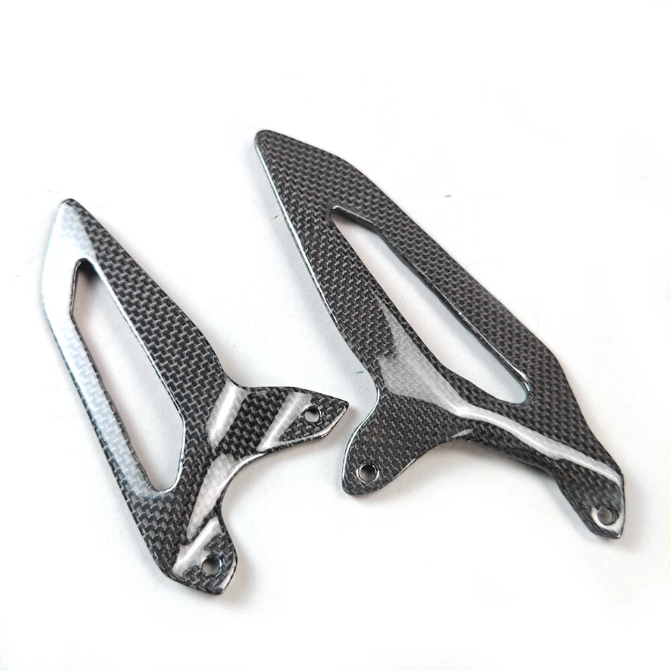 Para Ducati 899 959 1199 1299 Panigale V2 Fibra de Carbono Talón Protector Pie Placas Foto 3 de 4