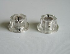 10x Transparent Small Size MXR Style Skirted AMP Knobs Clear Effects Pedal Knob