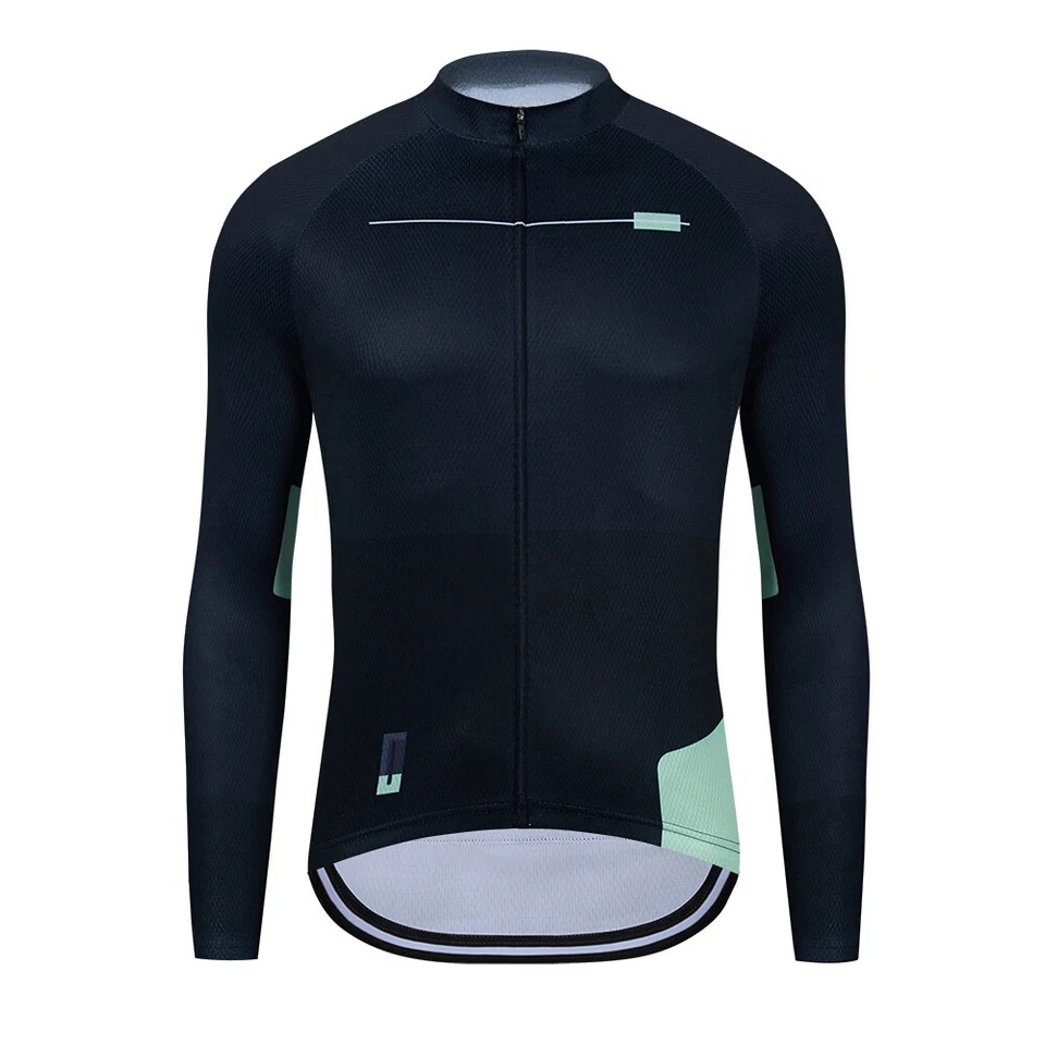 2025 Mans Long Sleeve Cycling Jersey Shirts Bicycle Clothing Top MTB Rear Pocket - Image 3 of 4
