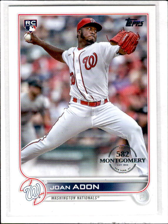 2022 Topps 582 Montgomery Club Foil Stamped Joan Adon RC ROOKIE #360 Nationals