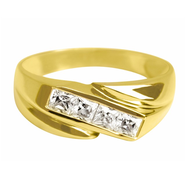CLEARANCE SALE! 10k Yellow Gold Princesscut CZ Wedding