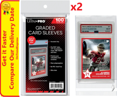 2 x Ultra Pro Graded Resealable Card Sleeves Sealed Pack of 100 for PSA  Slabs | eBay
