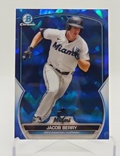 2023 Bowman Chrome Sapphire #BCP-243 Jacob Berry Prospect Miami Marlins Baseball