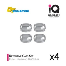 IQ-Rhein EQUATOR OD Secure Replacement Caps Standard, Clear 1.8kg/3.9lbs (4-Pack