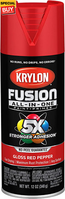 12 oz  K02720007 Red Pepper Fusion All-In-One Paint & Primer Spray Paint, Gloss