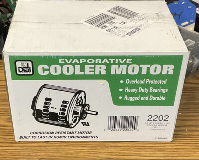 Dial 2202 1/3 hp 115V 2 Speed Lubricated Copper Wound Evaporative Cooler Motor