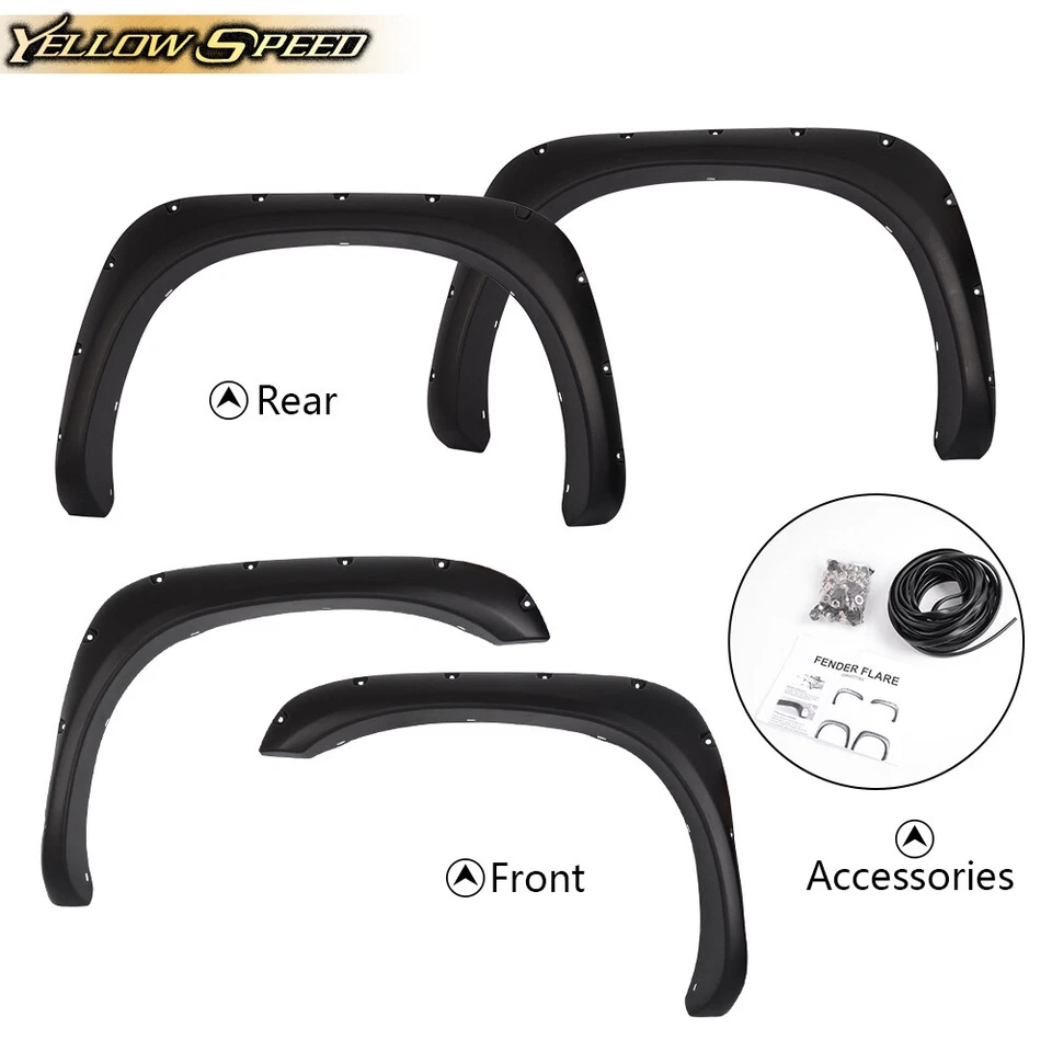 Fit For 02-08 Ram 1500 03-09 Ram 2500/3500 Pocket Rivet Style Fender Flares 4pcs - Image 3 of 4