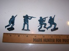 4 Vintage Plastic MPC Marx CIVIL WAR Toy Soldiers