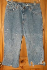 Levi's 517 Cropped Naturally Destructed Jeans Made in USA, Juniors 13. J117