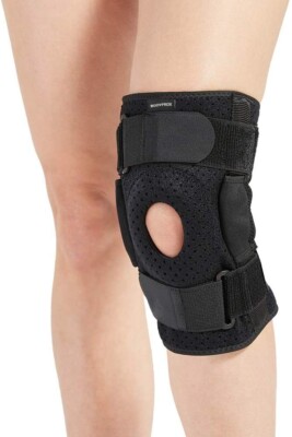 Internal Deluxe ROM Hinged Knee Brace with Compression Wrap and Open Patella Lg