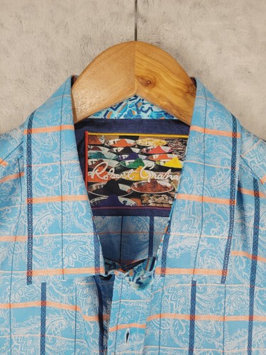 Robert Graham Shirt Men Size 2XL Classic Fit Long Sleeve Button Up Floral Print - 第 3/15 張圖片