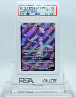 POKEMON SHINING LEGENDS MEWTWO GX #75 FULL ART HOLO FOIL PSA