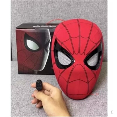 1:1 Spiderman Full Helmet Wearable Mask Remote Control Eyes Cosplay Props Stock