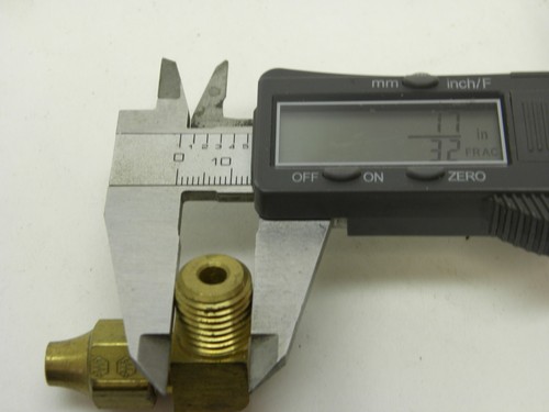 2 Pack - Solid Brass 90° Elbow Connector 1/4" COMPRESSION to 1/4" NPT BRASS - Picture 5 of 6
