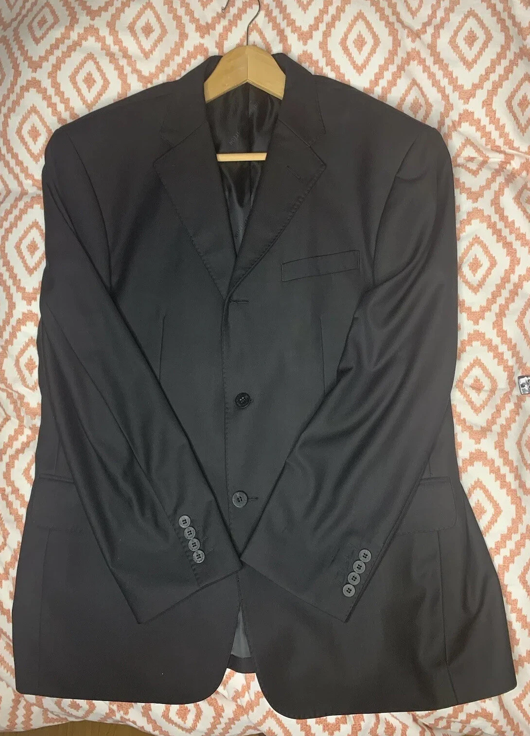 LOUIS VUITTON（LV） Giacca blazer uomo Louis Vuitton lana nera taglia 54 autentico designer