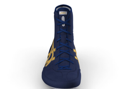 asics Boxing Wrestling Shoes Blue Gold Line Silver 1083A001 EX-EO