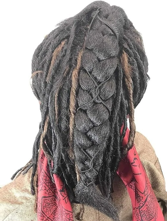 Wig w/Bandana Dreadlock Jack Sparrow Costume - Image 4 of 4
