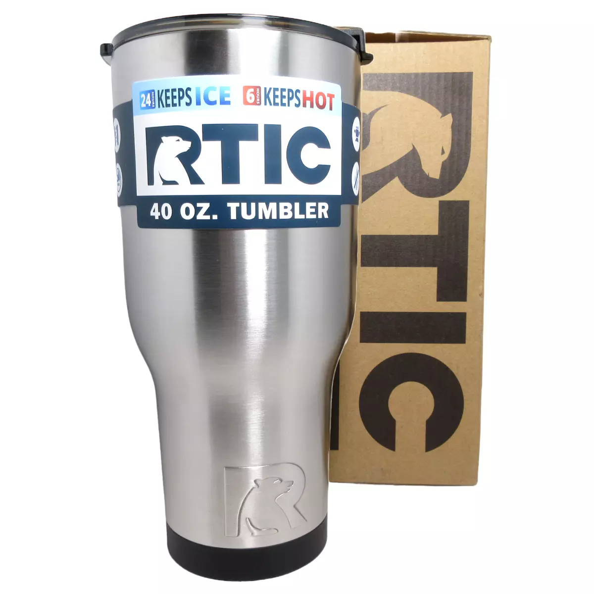  RTIC Double Wall Vacuum Insulated Tumbler, 40 oz, Stainless  Steel : Sports & Outdoors