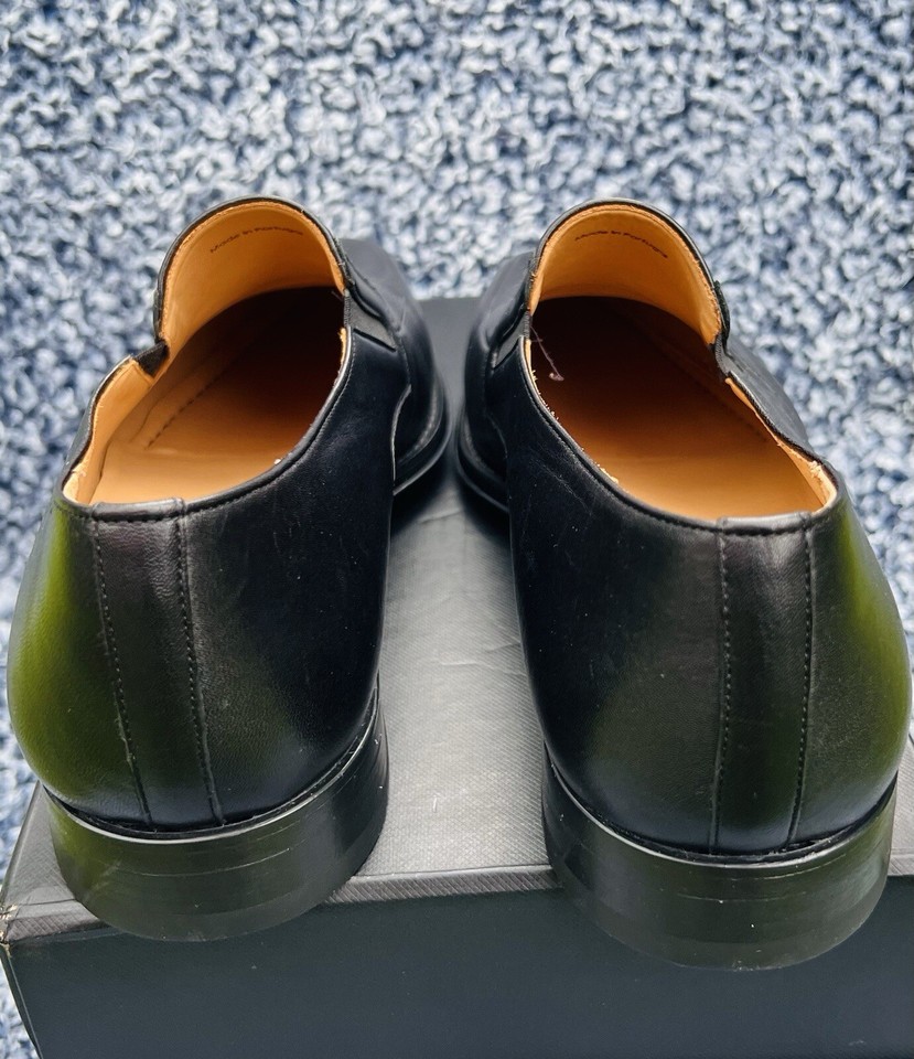 Magnanni Men's Fabricio Leather Loafers , Black Dress Shoes, Size 9D EU 42 eBay