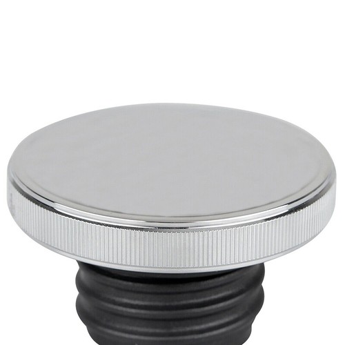 Vented Gas Cap Fuel Tank Smooth Chrome For Harley Sportster 883 XL Dyna Softail - Picture 3 of 8
