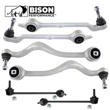 Bison Performance 6pc Front Control Arm and Stabilizer Sway Bar Link Kit For E39