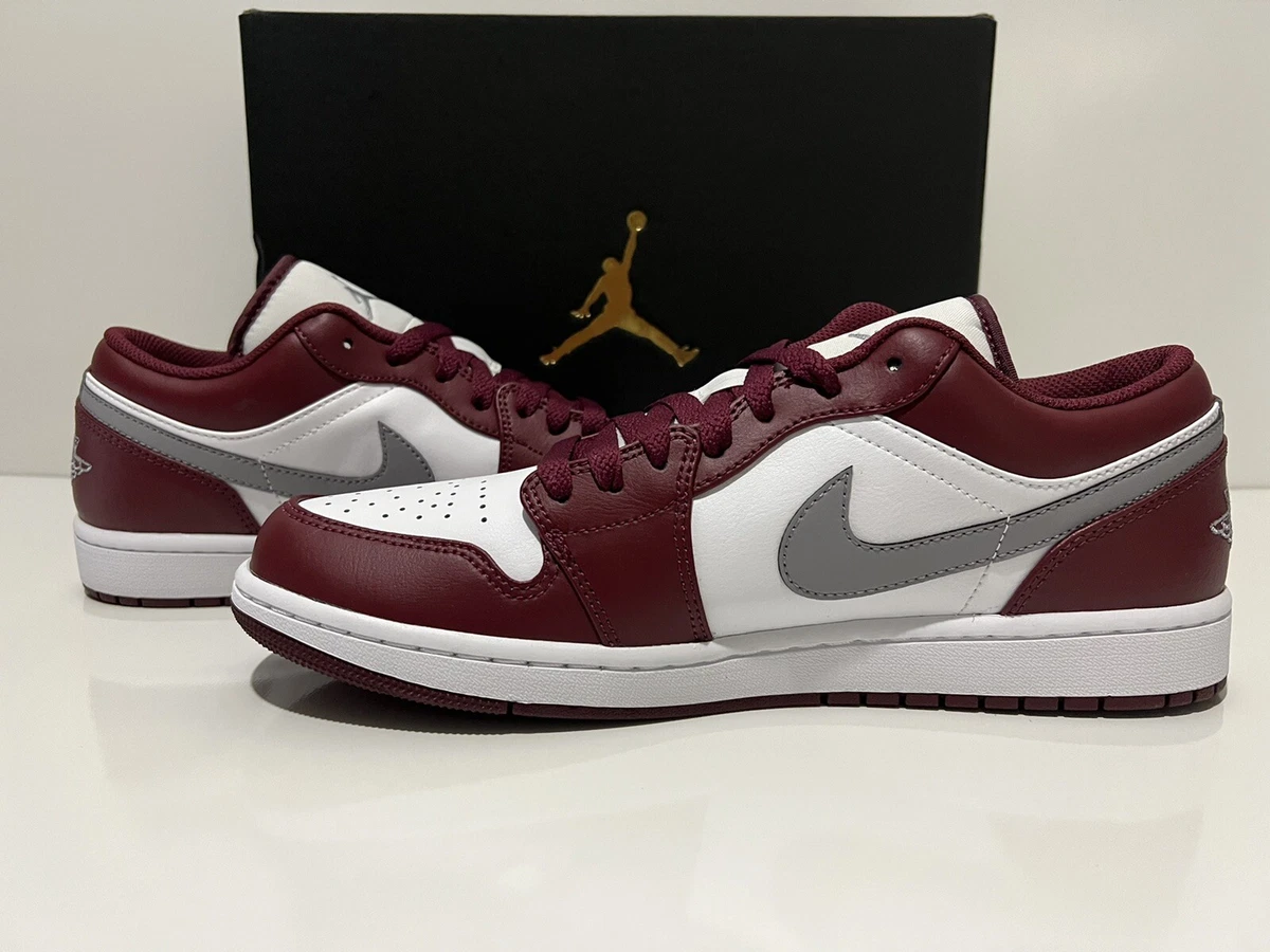 Air Jordan 1 Low Bordeaux Cherrywood Red Grey 553558 615 Sz 11 eBay