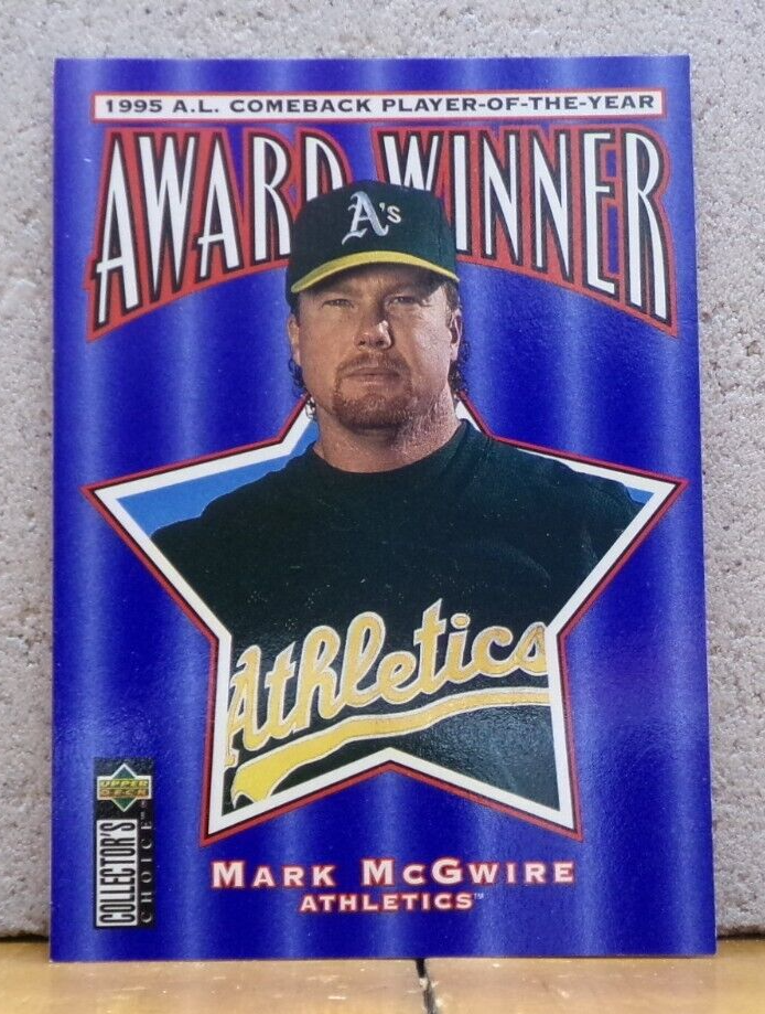 BASEBALL CARD UPPER DECK MARK McGWIRE OAKLAND ATHLETICS A.L. 