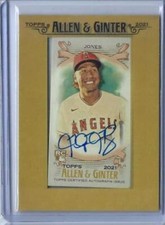 JAHMAI JONES 2021 TOPPS ALLEN & GINTER MINI FRAMED ON CARD AUTO RC #FMA-JJ