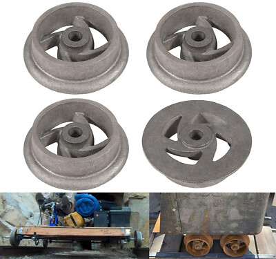 4Pcs Mining Ore Car Small Track Mine Cart Wheel Cast Iron 7 1/4 Dia Fit LG Model