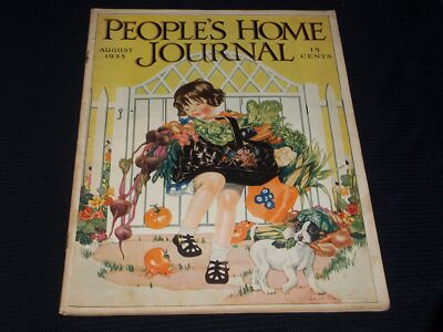 1925 AUGUST PEOPLE'S HOME JOURNAL MAGAZINE NICE ILLUSTRATED COVER ART - E 2776