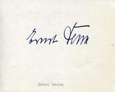 Ernst Derra (+) autograph PIONEER of HEART SURGERY, signed album page
