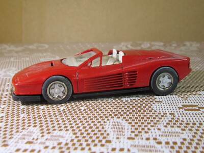 Miniature Ferrari Testarossa Spider 1986 Rouge – 1/43 Record – Kit Résine Monté – Pièce De Collection – État Moyen (manque Rétros)