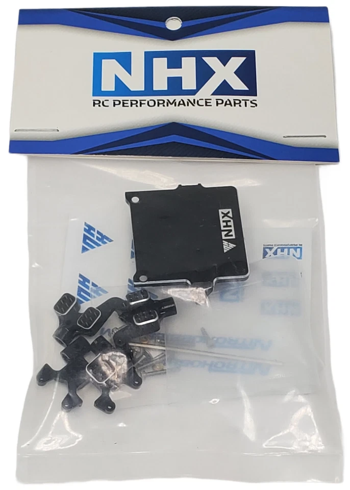 Torre de amortiguador delantera y trasera de aluminio NHX RC con montaje receptor: SCX24 Foto 2 de 3