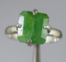 8.30 Ct Natural Emerald Cut Colombian Green Emerald Gemstone Certified Ring