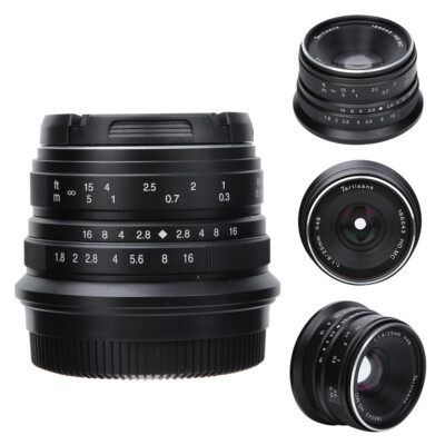 7artisans 25mm F1.8 Prime Lens MF For Sony E/Canon EOSM/Fujifilm FX/ M43 Nikon Z