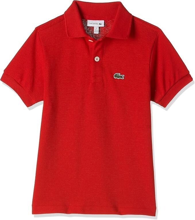 Polo clásico de piqué manga corta Lacoste para niños, rojo, 12 meses