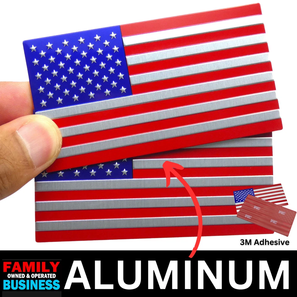 2 алюминиевые наклейки с американским флагом автомобиль, мотоцикл патриотический цвет - Изображение 2 из 4