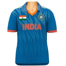 India Cricket T Shirt Jersey Unisex Adults Mens Sports Shirts Top ODI T20 Match