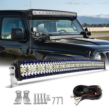 Roof 42inch 480w Led Light Bar Curved White Combo Kit For 4wd Atv Suv Utv 44