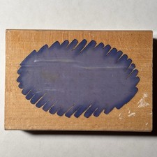 Sugarloaf Products Whispers Wood Mounted Rubber Stamp Squiggle Oval Abstract Art