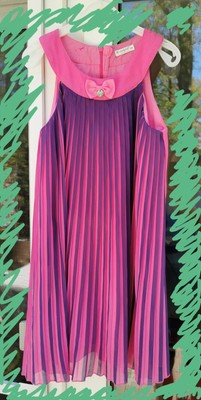Falten Kleid, Candydoll-Gr. 140, Rosa/Lila, gut   
