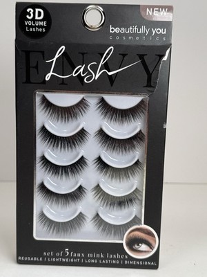 Beautifully You Lash Set Of 5 Faux Mink Lashes Envy Reusable Lightweight New