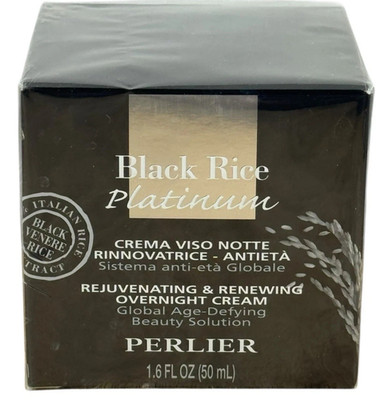 NEW Perlier Black Rice Rejuvenating Renewing Overnight Cream Retinol 1.6 oz 50ml