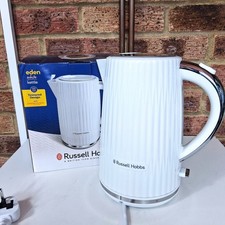 Russell Hobbs Eden Electric Kettle White Excellent Condition 1.7 L Fast Boil/M16