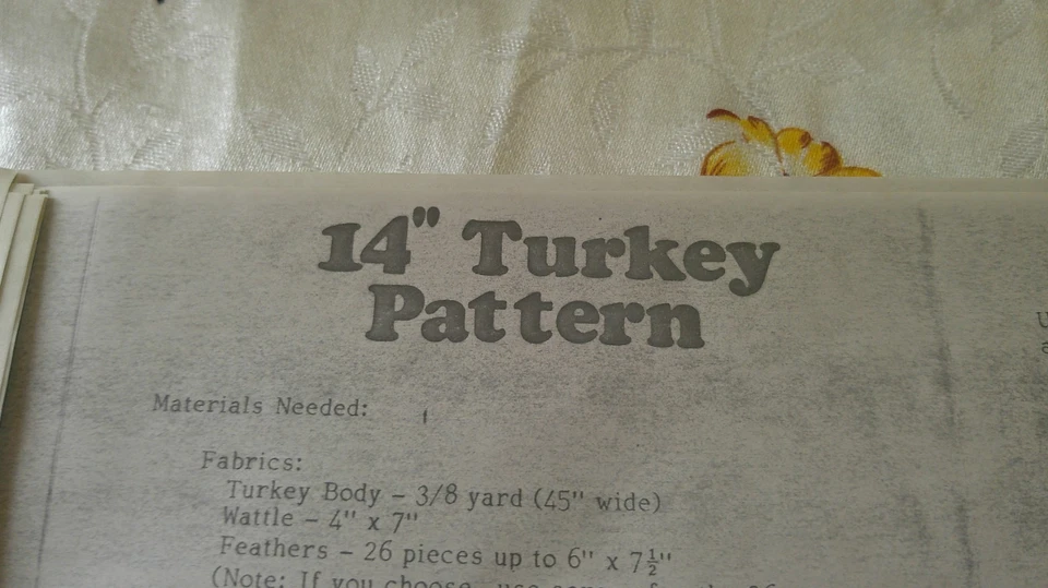 Vintage 1978 Yours Truly Turkey Pattern 14” - Image 3 of 3