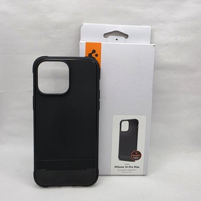 Spigen iPhone 14 Pro Max Hülle Rugged Armor MagFit Kickstand Matt Schwarz ACS04812